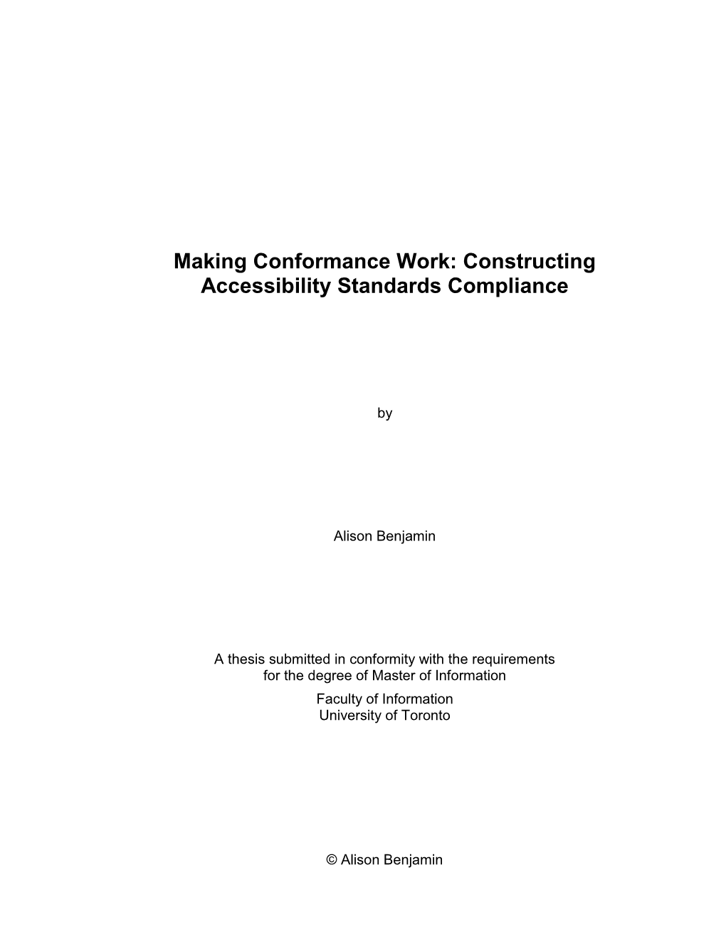 Making Conformance Work: Constructing Accessibility Standards Compliance