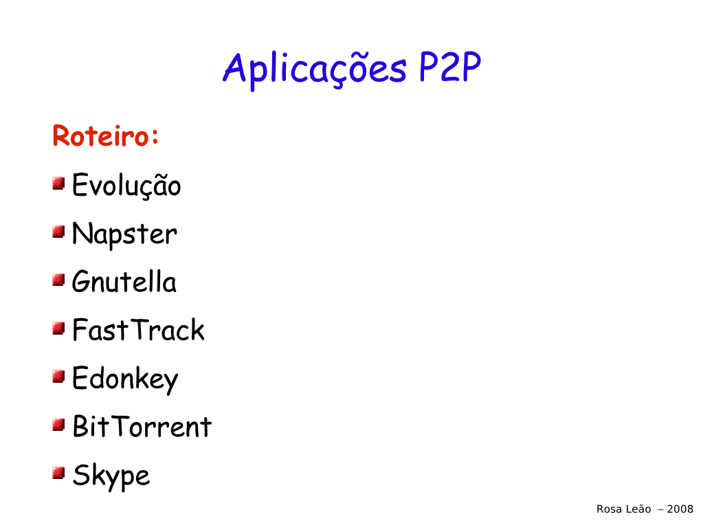 Aplicações P2P