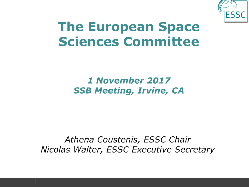 The European Space Sciences Committee