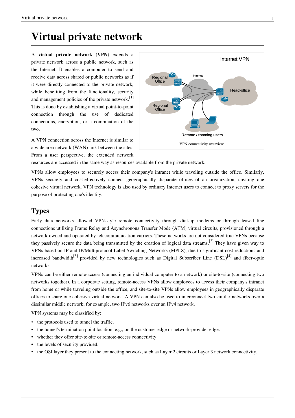 Virtual Private Network 1 Virtual Private Network