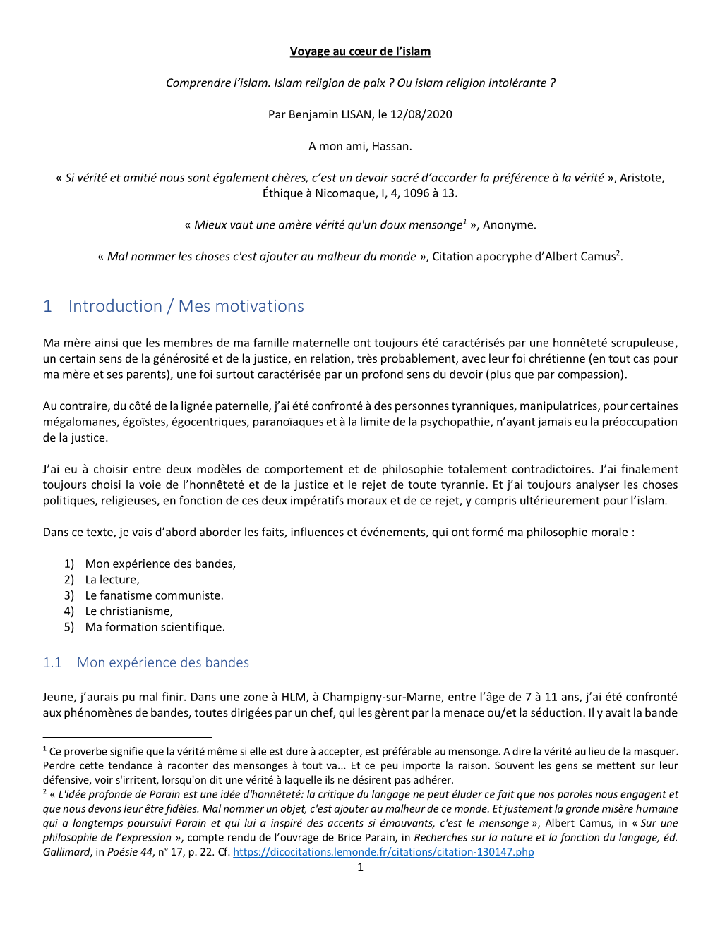 Version L’Ayant Rendu Fermé À Toute Discussion « Rationnelle » Sur Certains Sujets