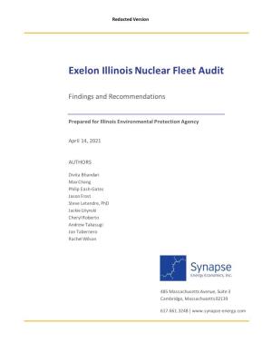 Exelon Illinois Nuclear Fleet Audit
