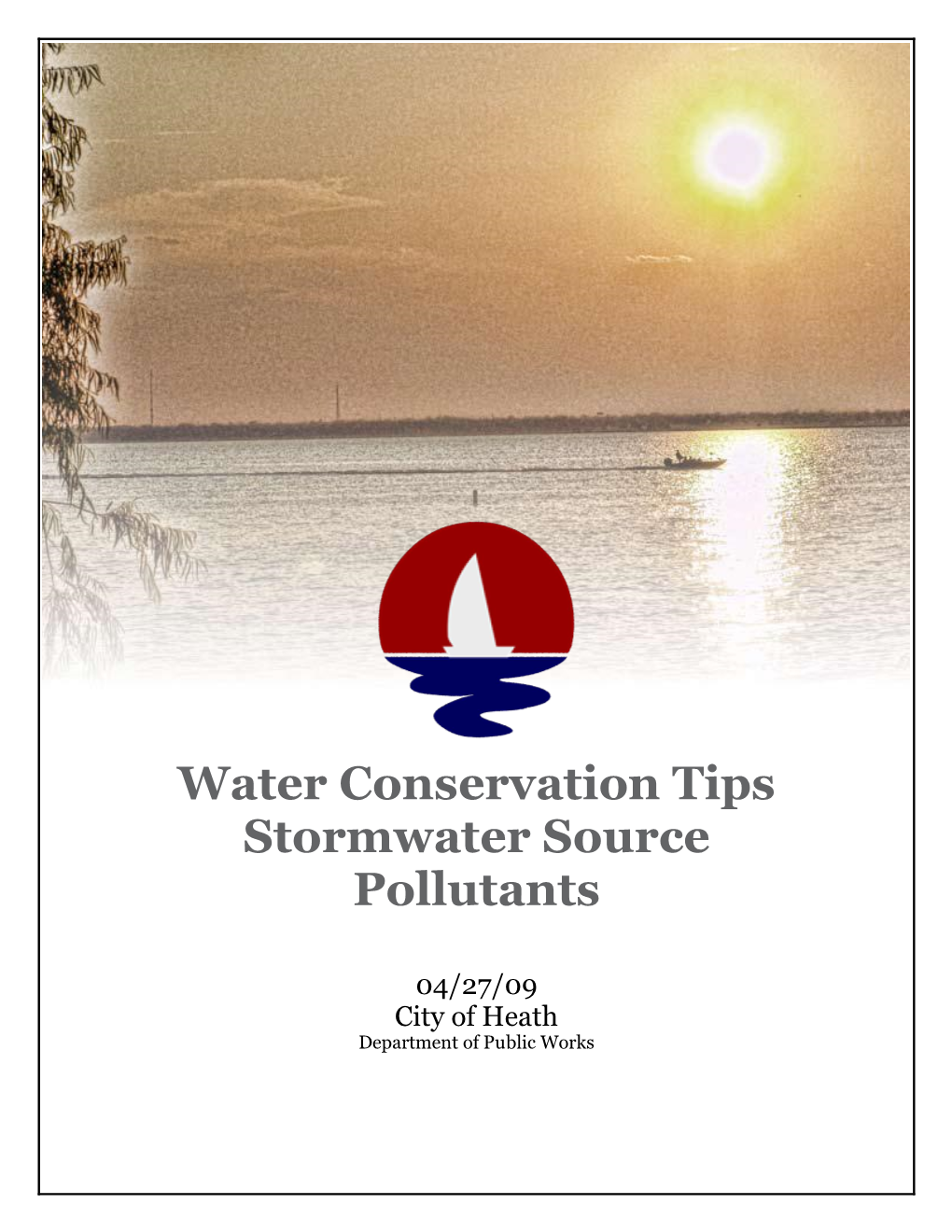 Water Conservation Tips Stormwater Source Pollutants