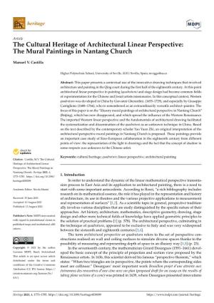 The Cultural Heritage of Architectural Linear Perspective: the Mural Paintings in Nantang Church