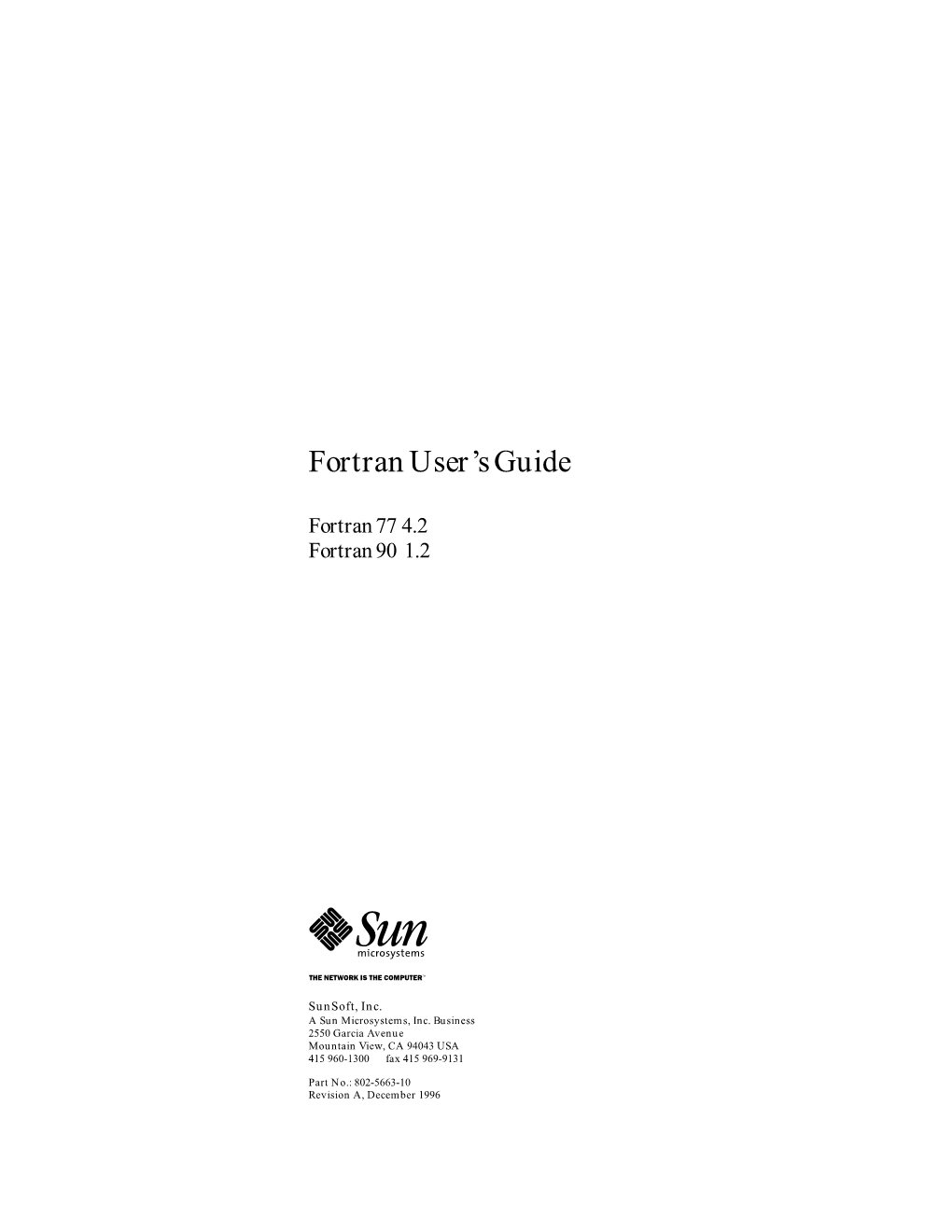 Fortran User's Guide