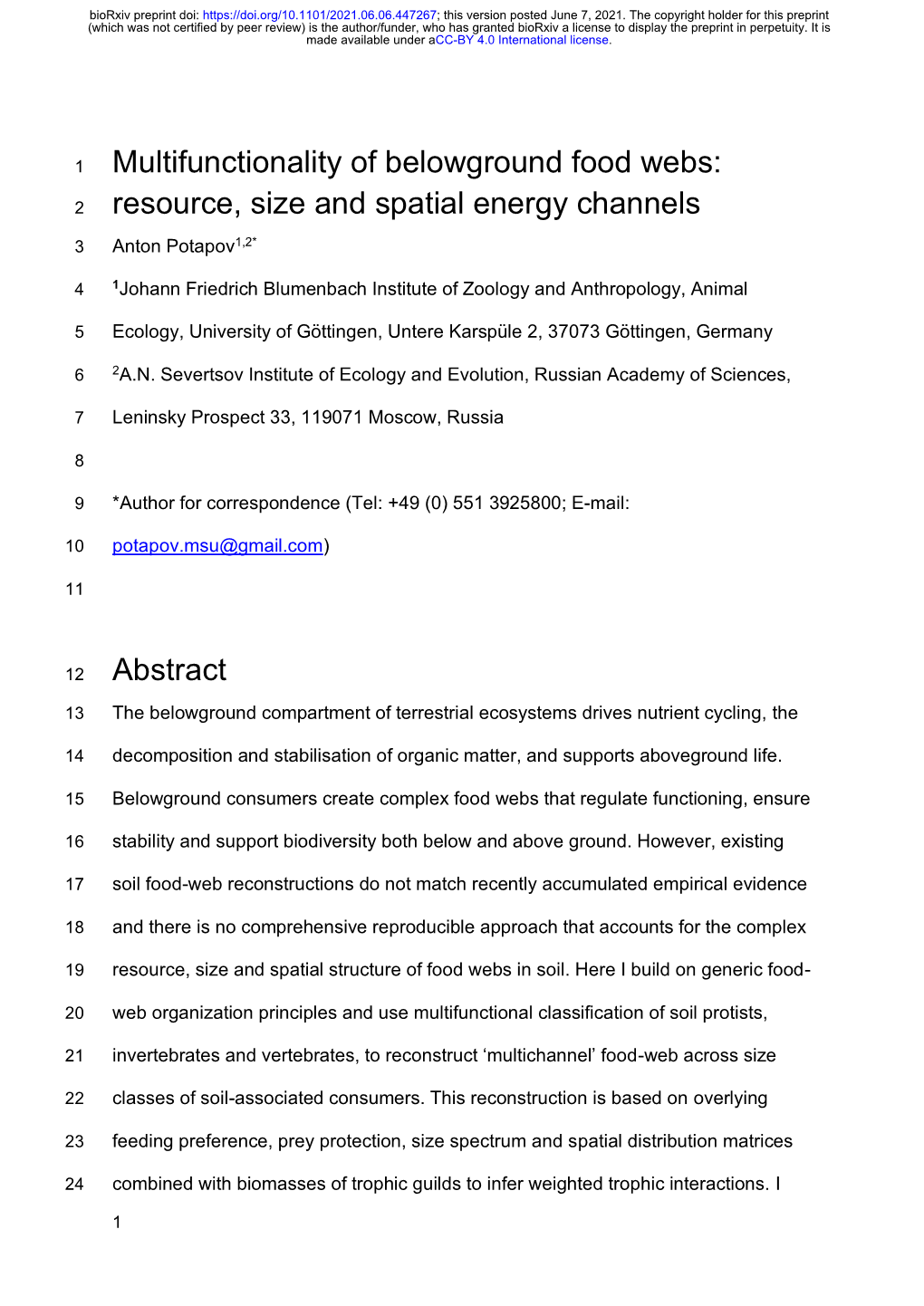 Multifunctionality of Belowground Food Webs: Resource, Size and Spatial Energy Channels