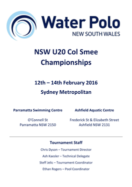 NSW U20 Col Smee Championships