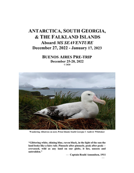 Antarctica, South Georgia, & The