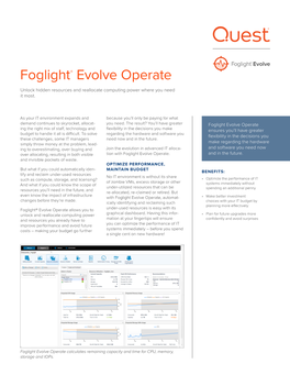 Foglight Evolve Operate | Quest Software