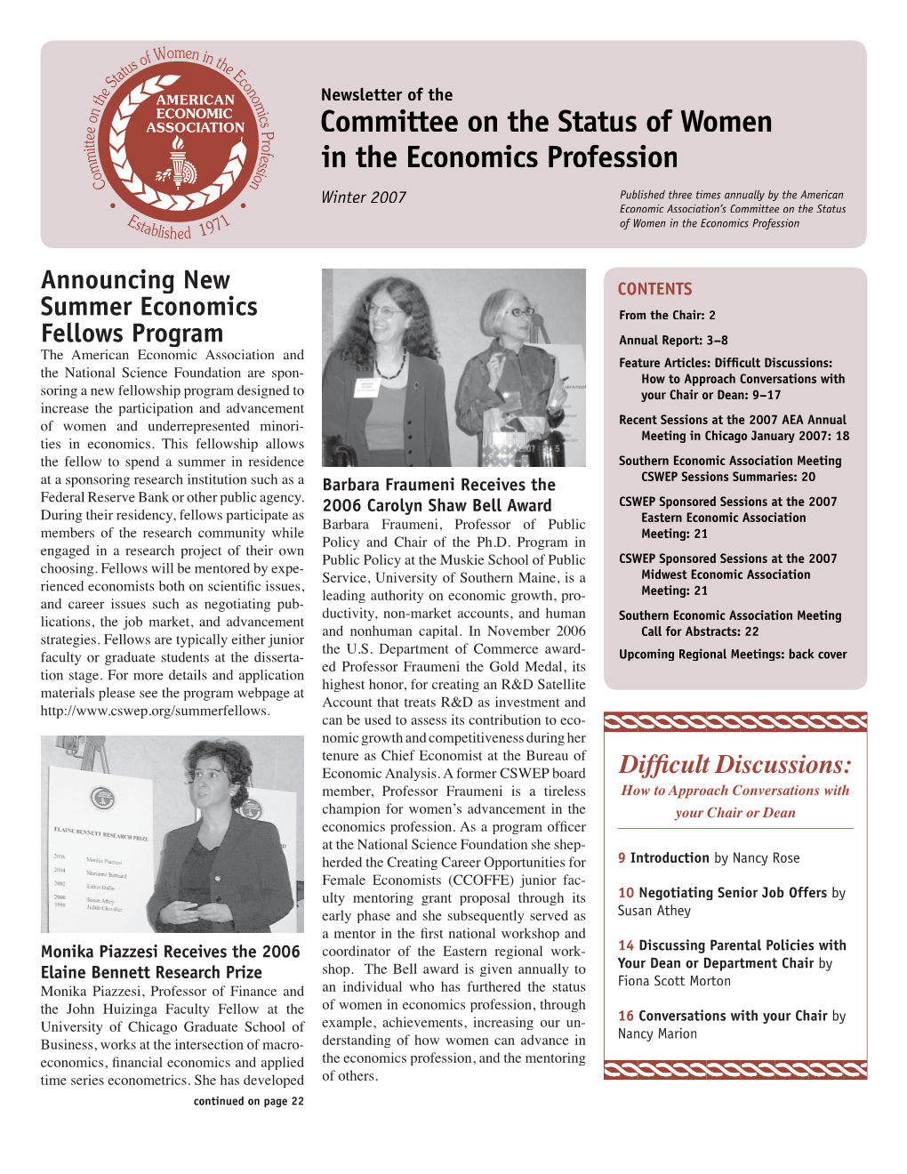 Committee on the Status of Women in the Economics Profession
