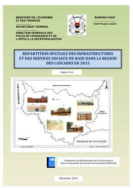 Repartition Spatiale Des Infrastructures Et Des Services Sociaux De Base Dans La Region Des Cascades En 2015