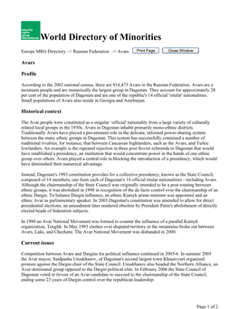 World Directory of Minorities