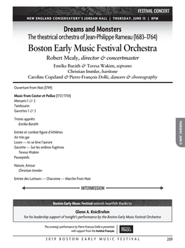 Boston Early Music Festival Orchestra