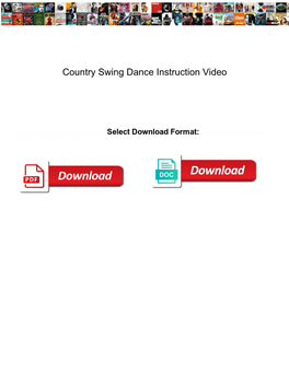 Country Swing Dance Instruction Video