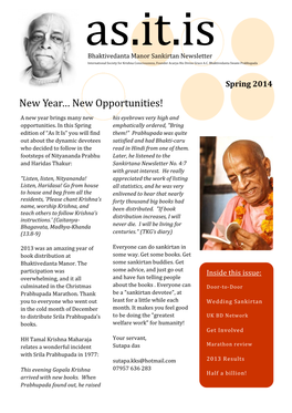 New Year… New Opportunities!
