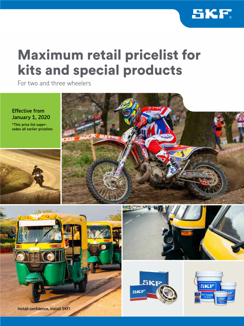 Maximum Retail Pricelist for Kits and Special Products for Two and Three Wheelers