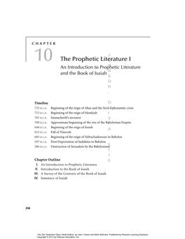 10 the Prophetic Literature I