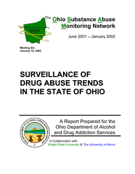 Surveillance of Drug Abuse Trends in the State of Ohio