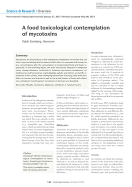 A Food Toxicological Contemplation of Mycotoxins