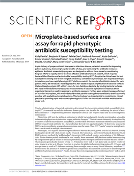 Microplate-Based Surface Area Assay for Rapid Phenotypic Antibiotic