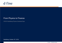 D-Fine from Physics to Finance.Pdf
