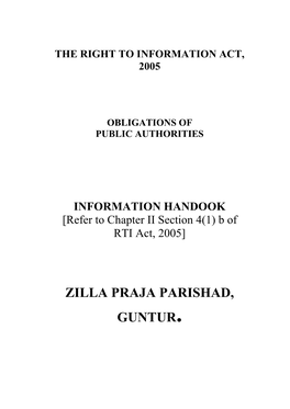 An Official Website of ZILLA PRAJA PARISHAD-GUNTUR