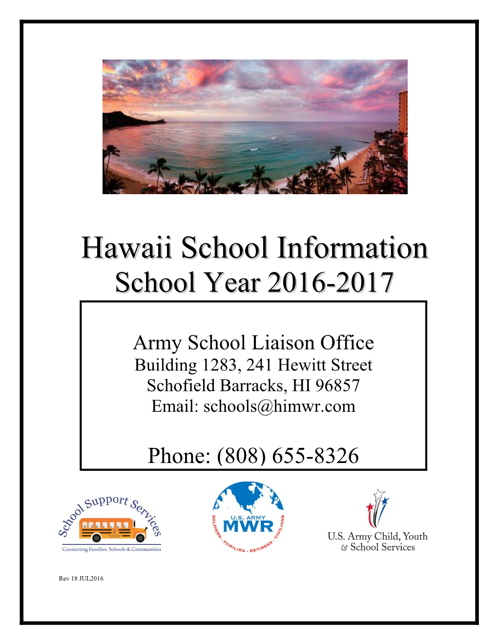 Hawaii School Information