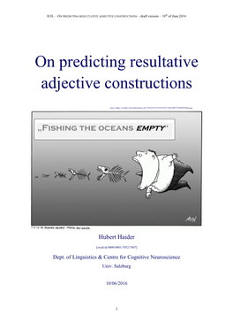 ON PREDICTING RESULTATIVE ADJECTIVE CONSTRUCTIONS – Draft Version – 10 of June 2016