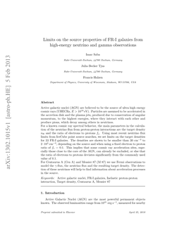 Limits on the Source Properties of FR-I Galaxies from High-Energy Neutrino