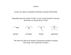 Amines Amines Are Organic Compounds Containing a Nitrogen