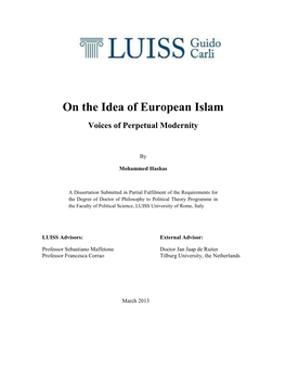 On the Idea of European Islam Voices of Perpetual Modernity