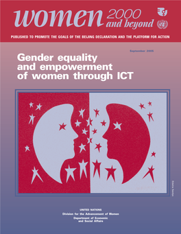 Gender Equality and Empowerment of Women Through ICT Edwina Sandys