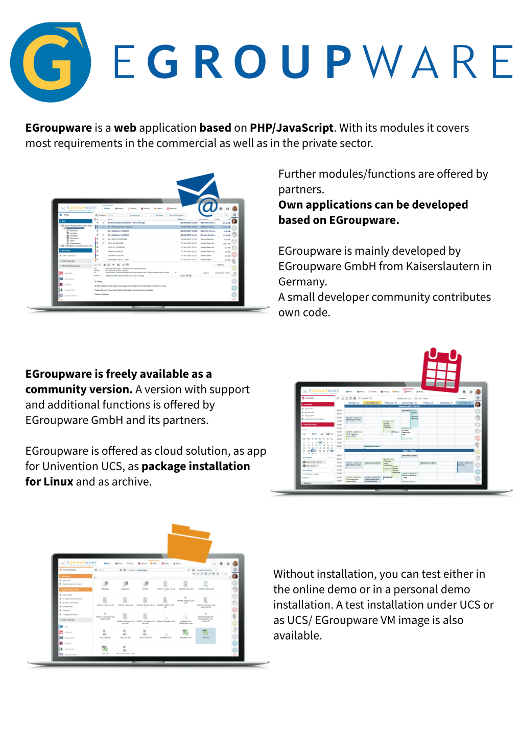 Egroupware Flyer 4-Page Community