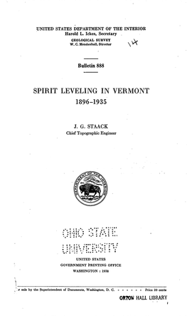 Spirit Leveling in Vermont 1896-1935
