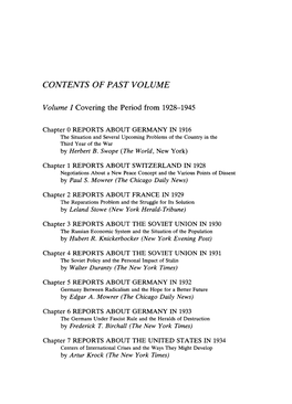 Volume I Covering the Period from 1928-1945