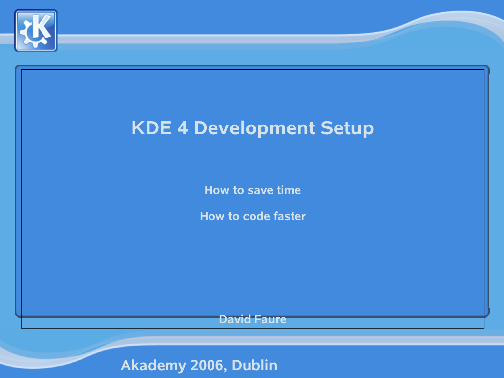 KDE 4 Development Setup