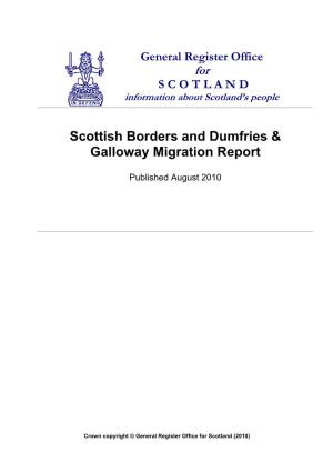Scottish Borders Dumfries Galloway Migration Report