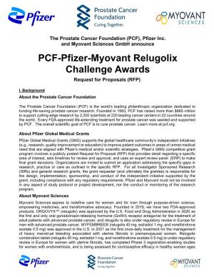 PCF-Pfizer-Myovant Relugolix Challenge Awards Request for Proposals (RFP)