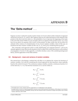 Appendix B – the Delta Method