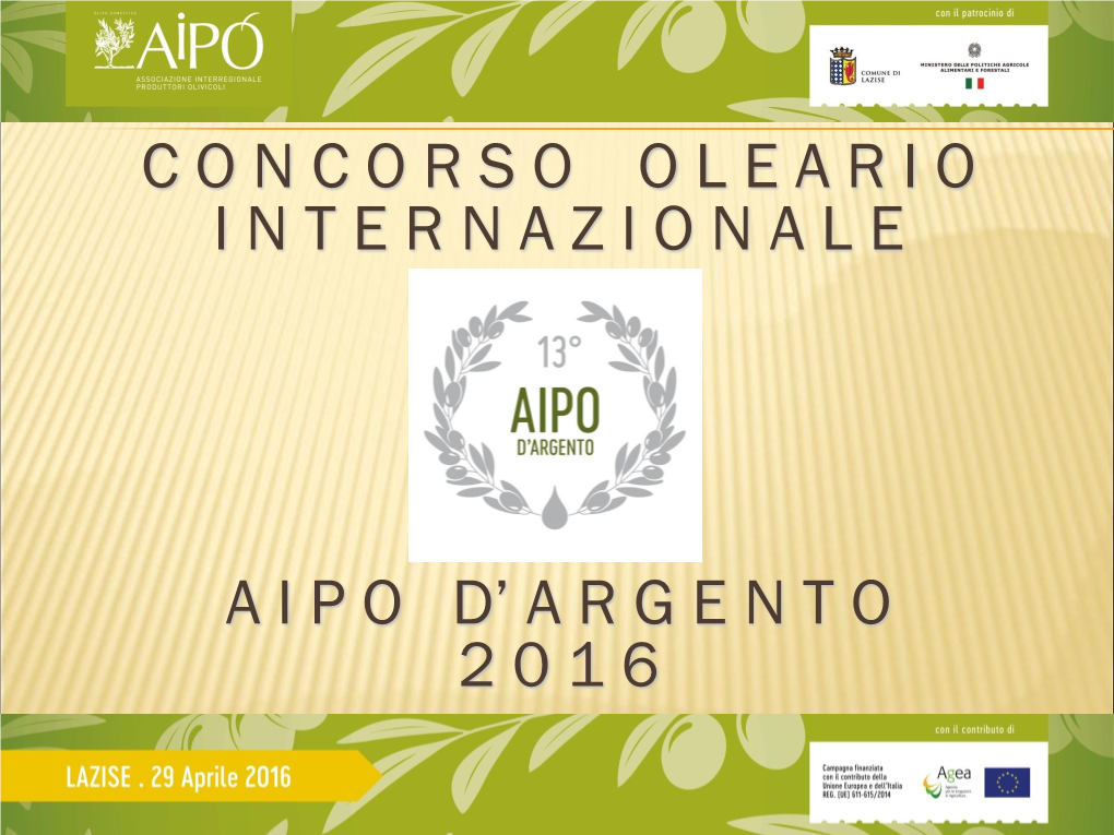 Incitori Aipo D'argento 2016