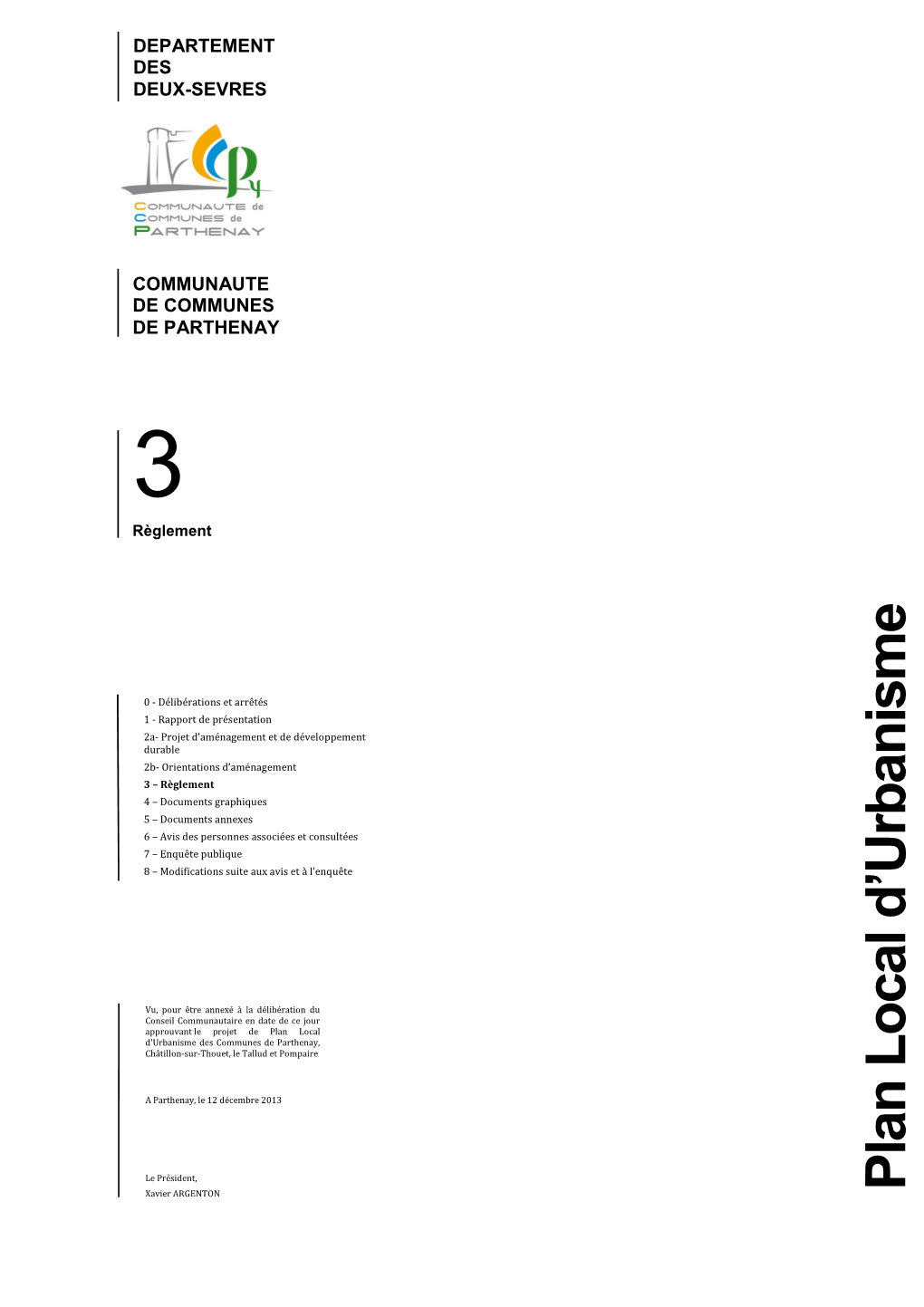 Plan Local D'urbanisme (PLU)