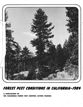 Forest Pest Conditions in California, 1984