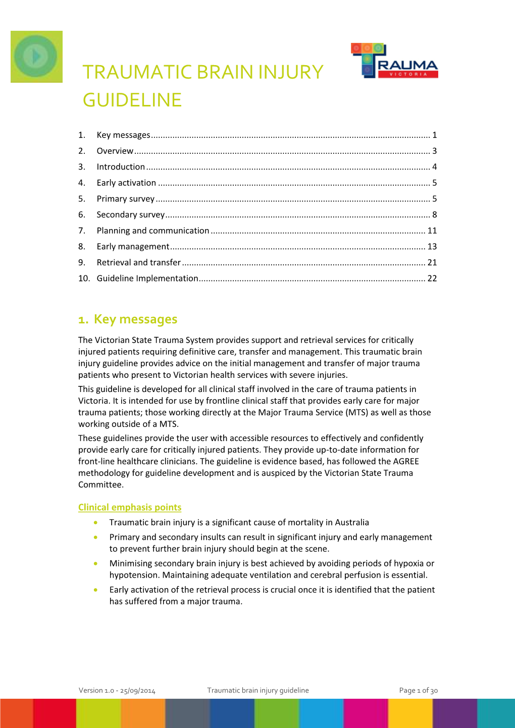 Traumatic Brain Injury Guideline