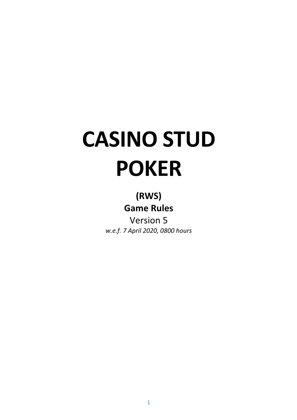 Casino Stud Poker