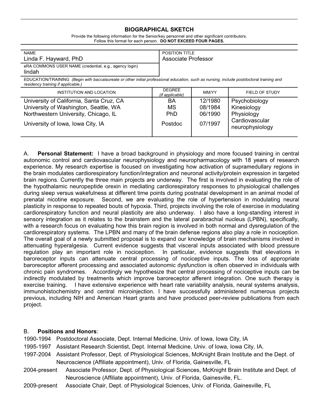 SF424(R&R) Biographical Sketch Format Page s1