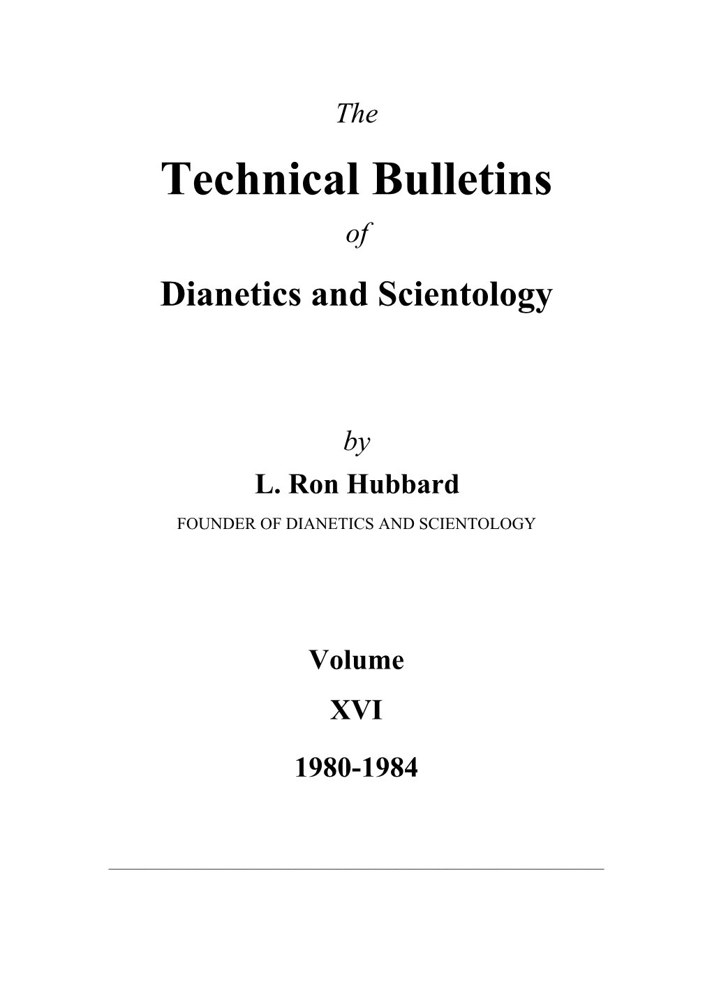 Dianetics and Scientology