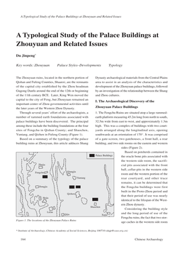 A Typological Study of the Palace Buildings at Zhouyuan and Related Issues