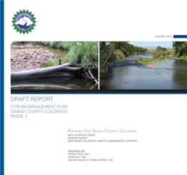 Draft Report Stream Management Plan Grand County, Colorado Phase 3