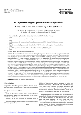 VLT Spectroscopy of Globular Cluster Systems?