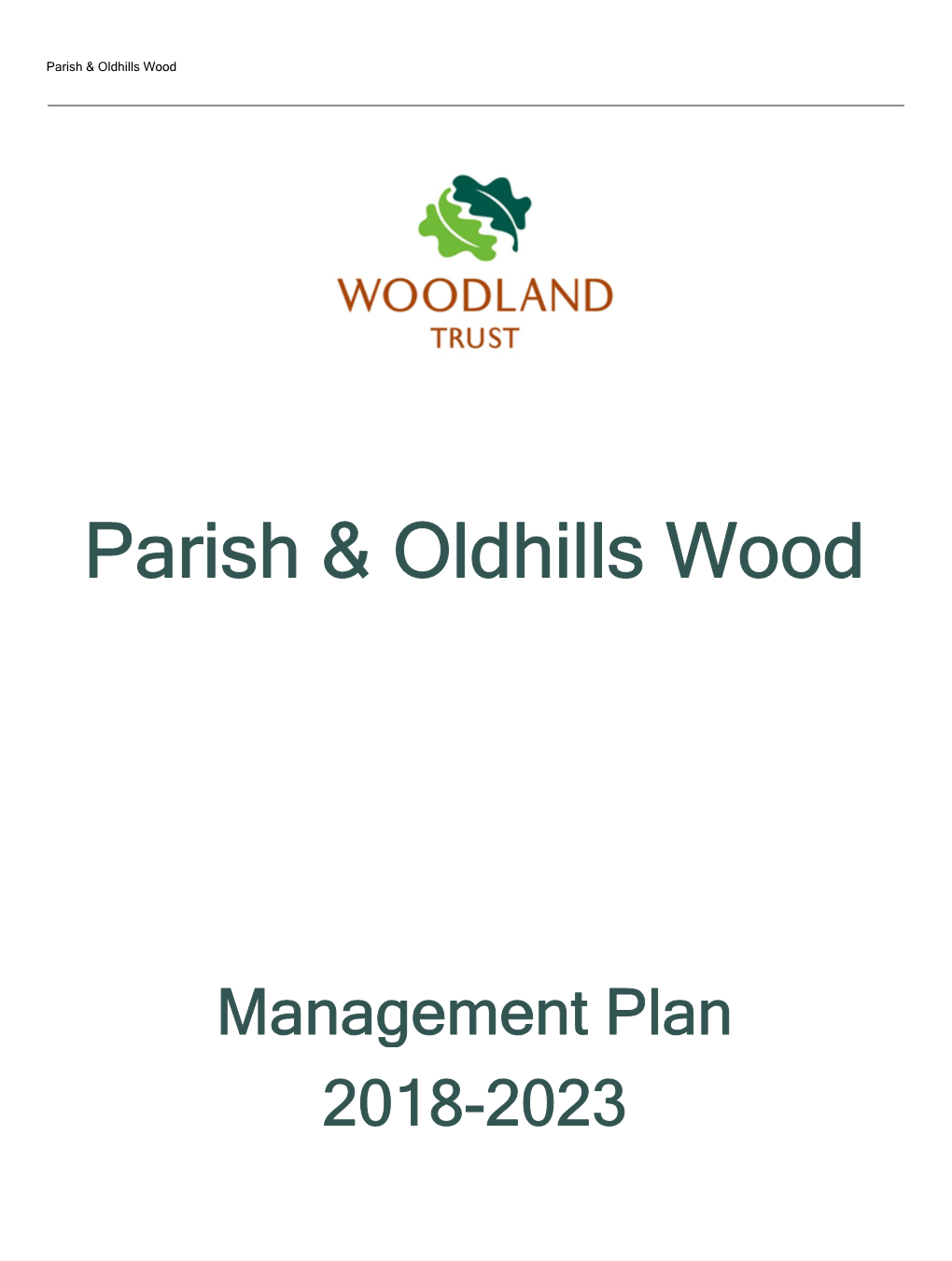Parish & Oldhills Wood